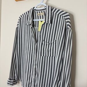#297 Hollister Viscose Striped Button Down